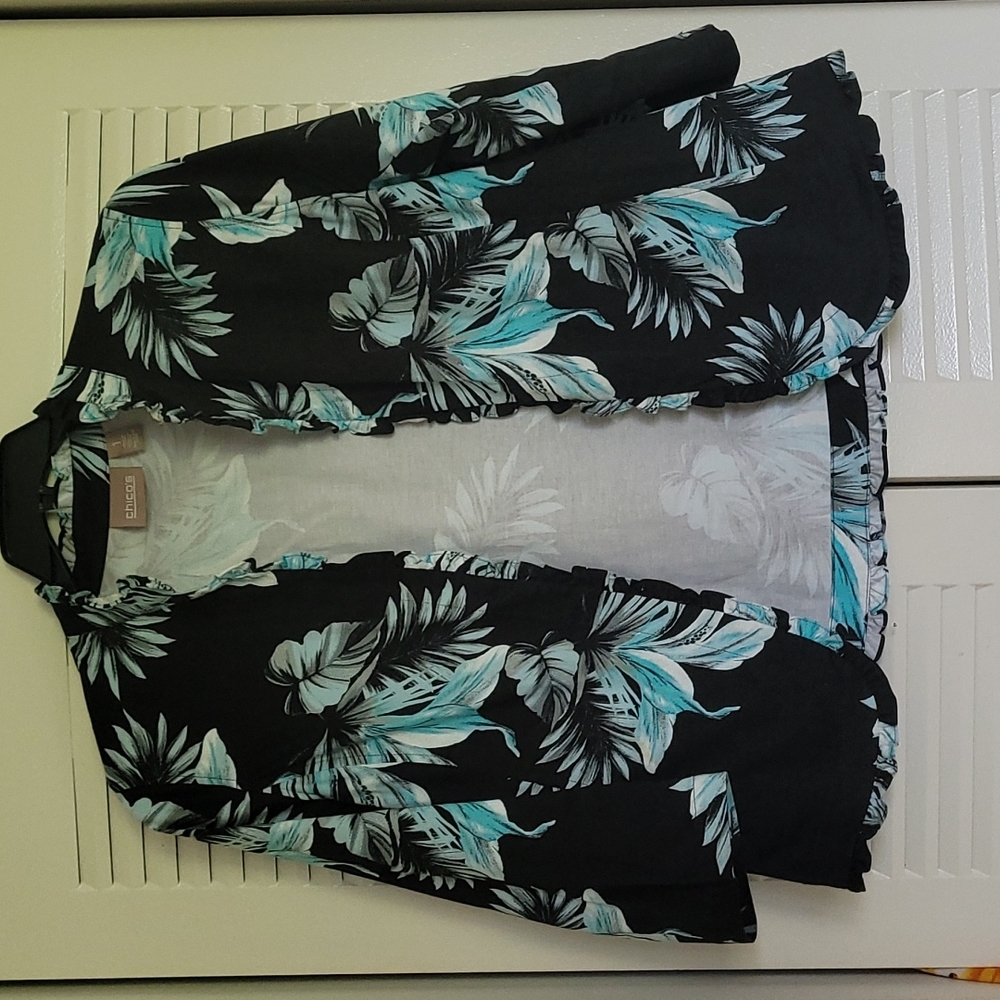 CHICOS Summer Floral Jacket